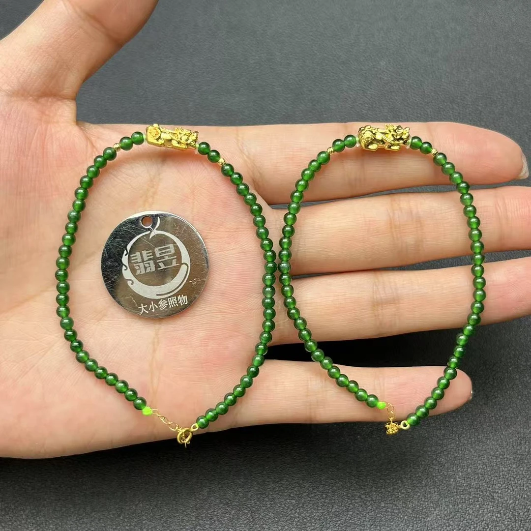 翡昱-N11-13155-天然A货翡翠手串/约2-3+/约52颗-多样性发其一C