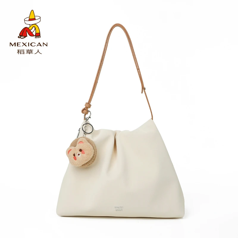 稻草人2025年新款轻便抽休闲通勤百搭单肩斜挎包女