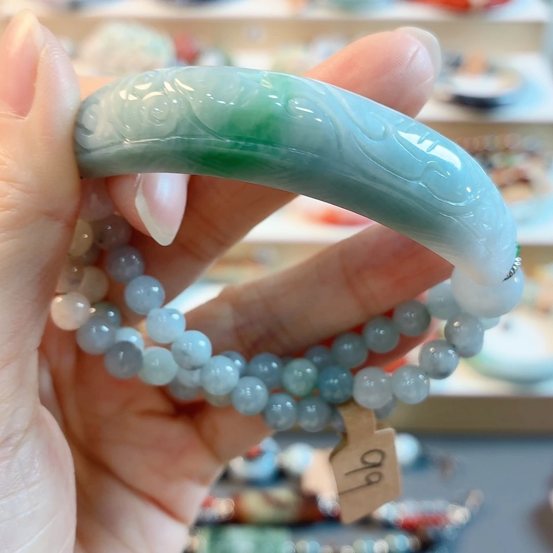 翡翠未镶嵌手链手串