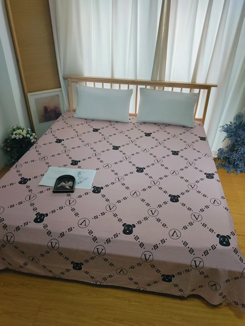 沐彩云棉双人床单250*250微瑕～芬迪熊Y326
