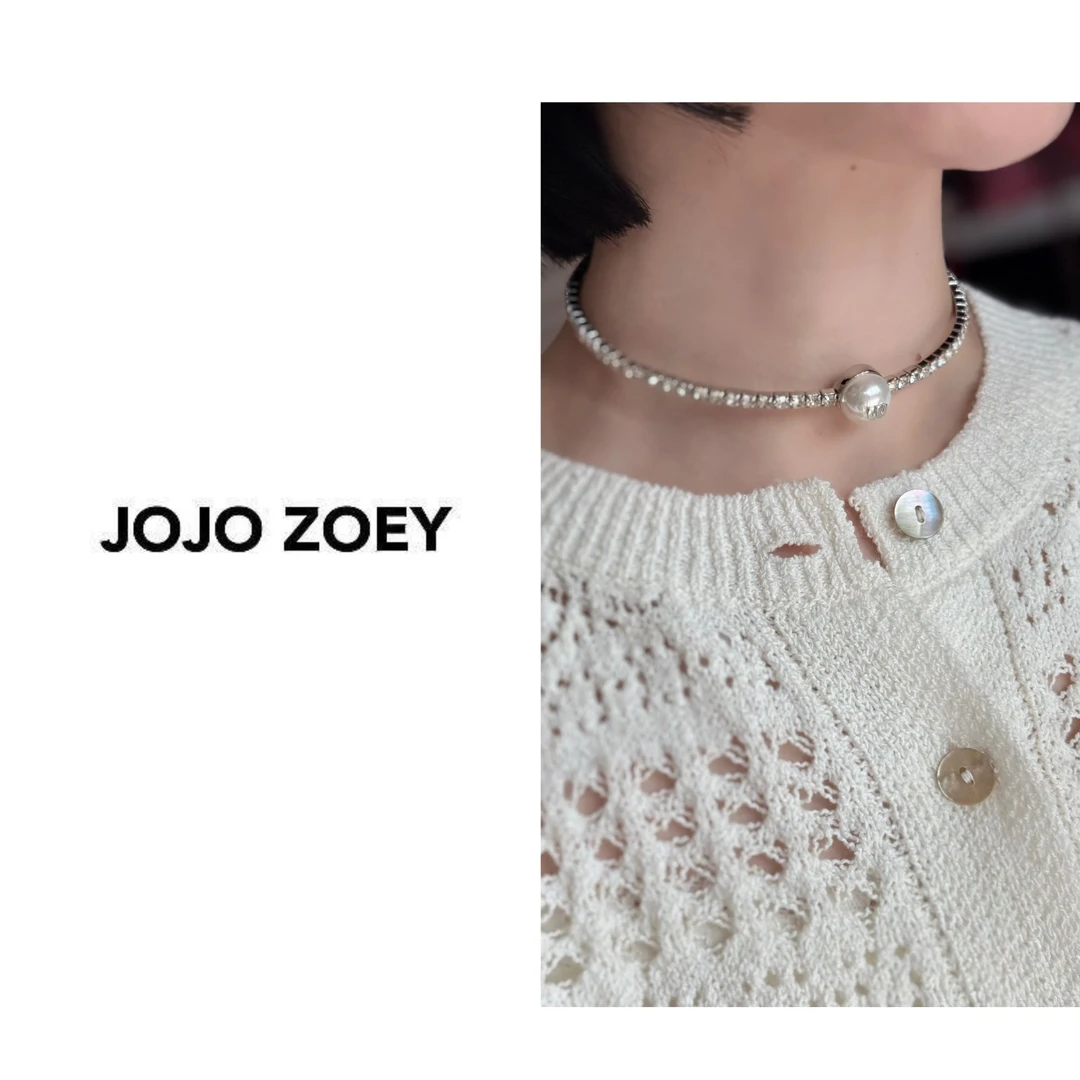 合金吊坠 【清仓NO退换】名媛风镶钻项圈锁骨链M字母项链女ps-3558