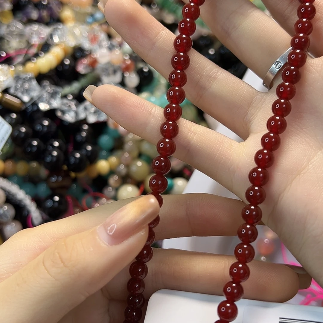 玛瑙/玉髓合金珠宝半成品7️⃣A级红玛瑙卡6一条
