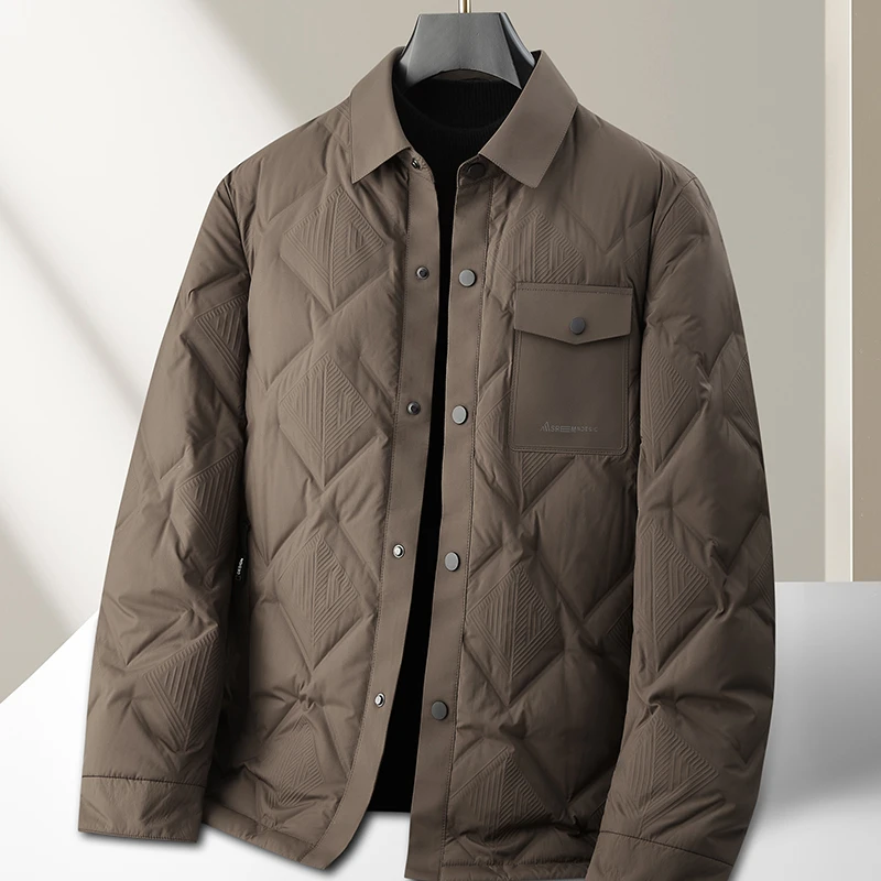 JOZDICE/纪治迪哲羽绒服外套冬季商务翻领潮流时尚羽绒服男款