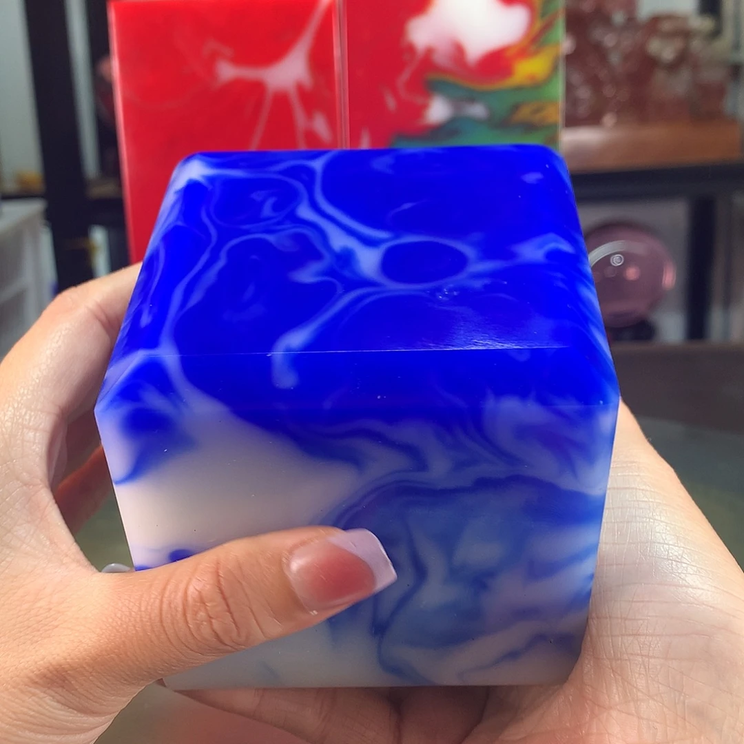 漂***屿石材巴西青花摆件