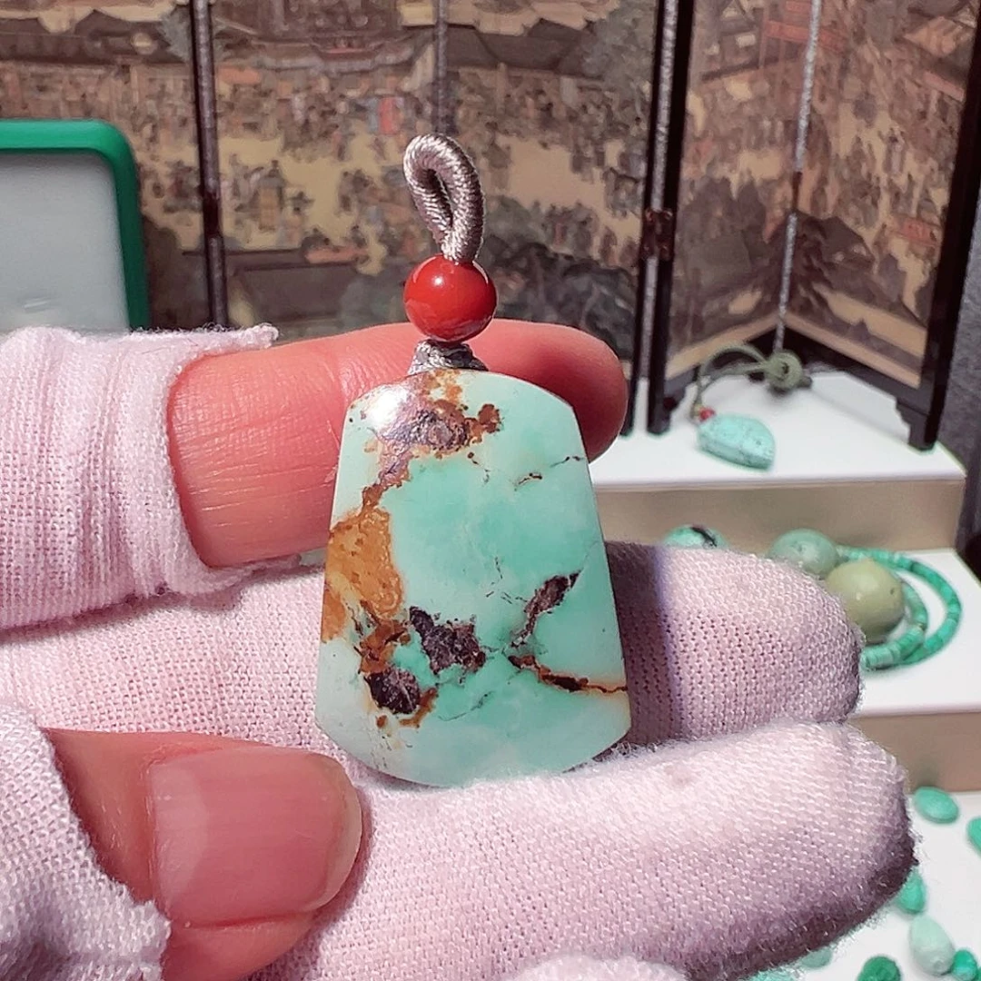 绿松石无事牌未镶嵌