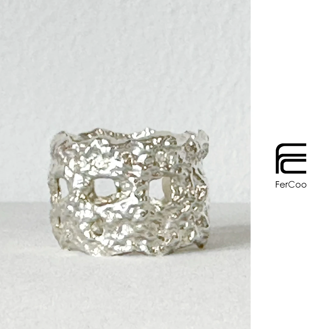 925银戒指 925银7.2g小众镂空戒指