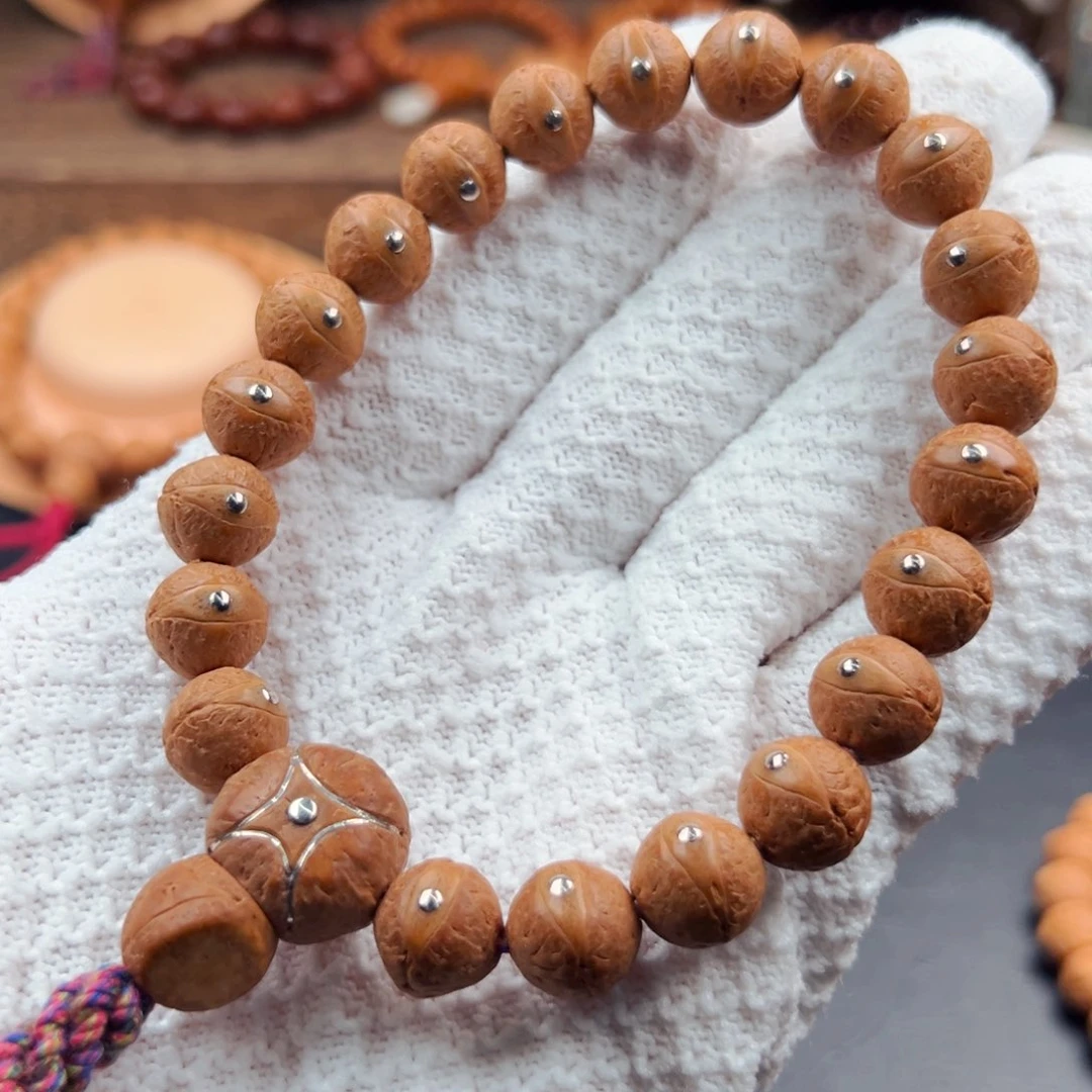 手串凤眼菩提11.5mm手串银钉