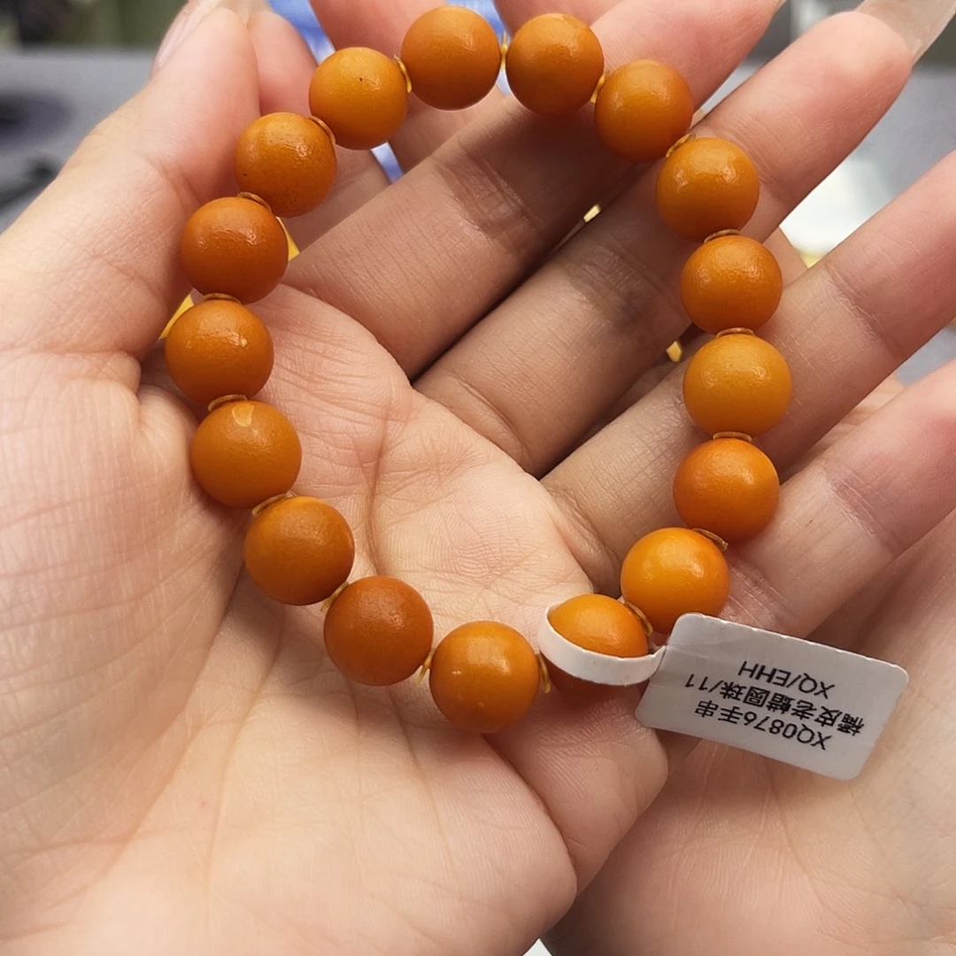 琥珀未镶嵌手链11 m多样性发其一