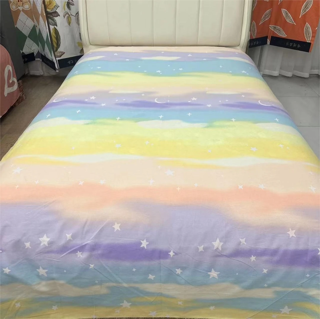 山东老粗布大床单2.45*2.45 加厚密实贴身透气【浪漫星空】