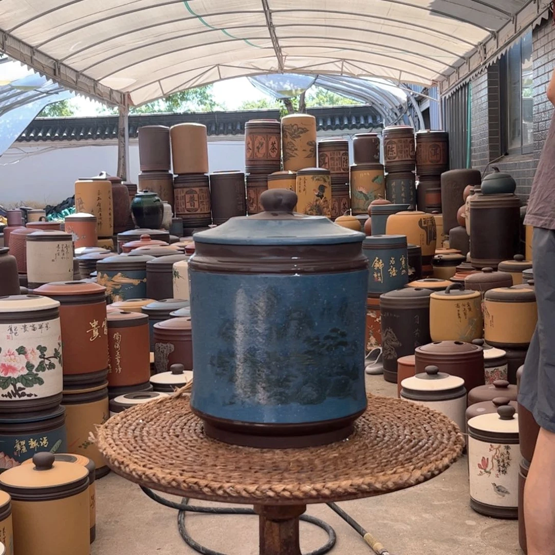 紫砂茶叶罐8饼茶叶罐