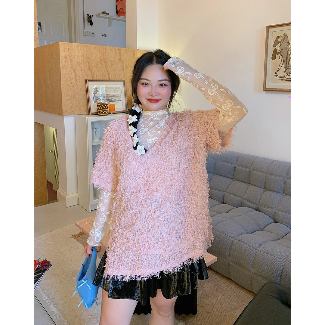 Dazi金大支 甜茶软糯糯 V领上衣0103/0317