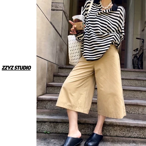 【ZZYZ】“阳光轨迹”慵懒风polo领宽松半系扣休闲防晒T恤上衣