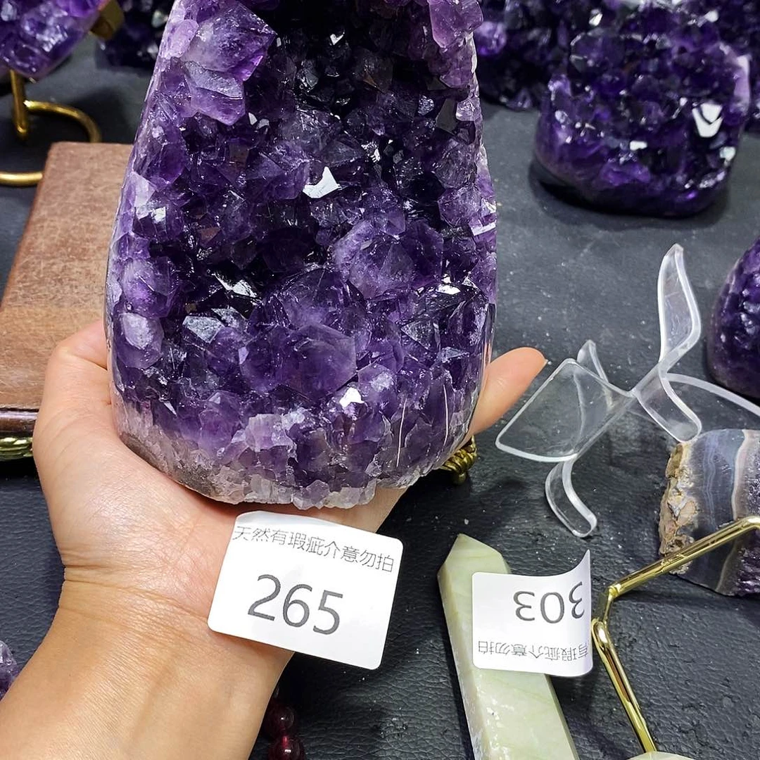 太***洋紫晶珠宝半成品未镶嵌