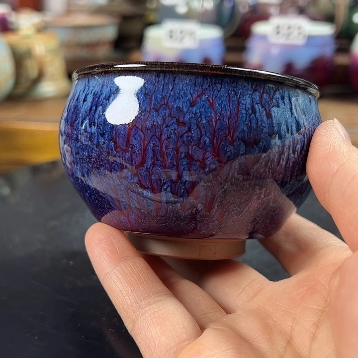 壶原矿钧瓷 熔岩钢杯