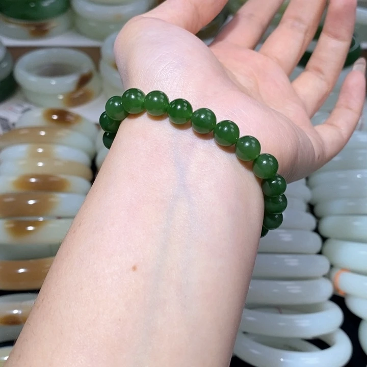 和田玉（碧玉）手链未镶嵌