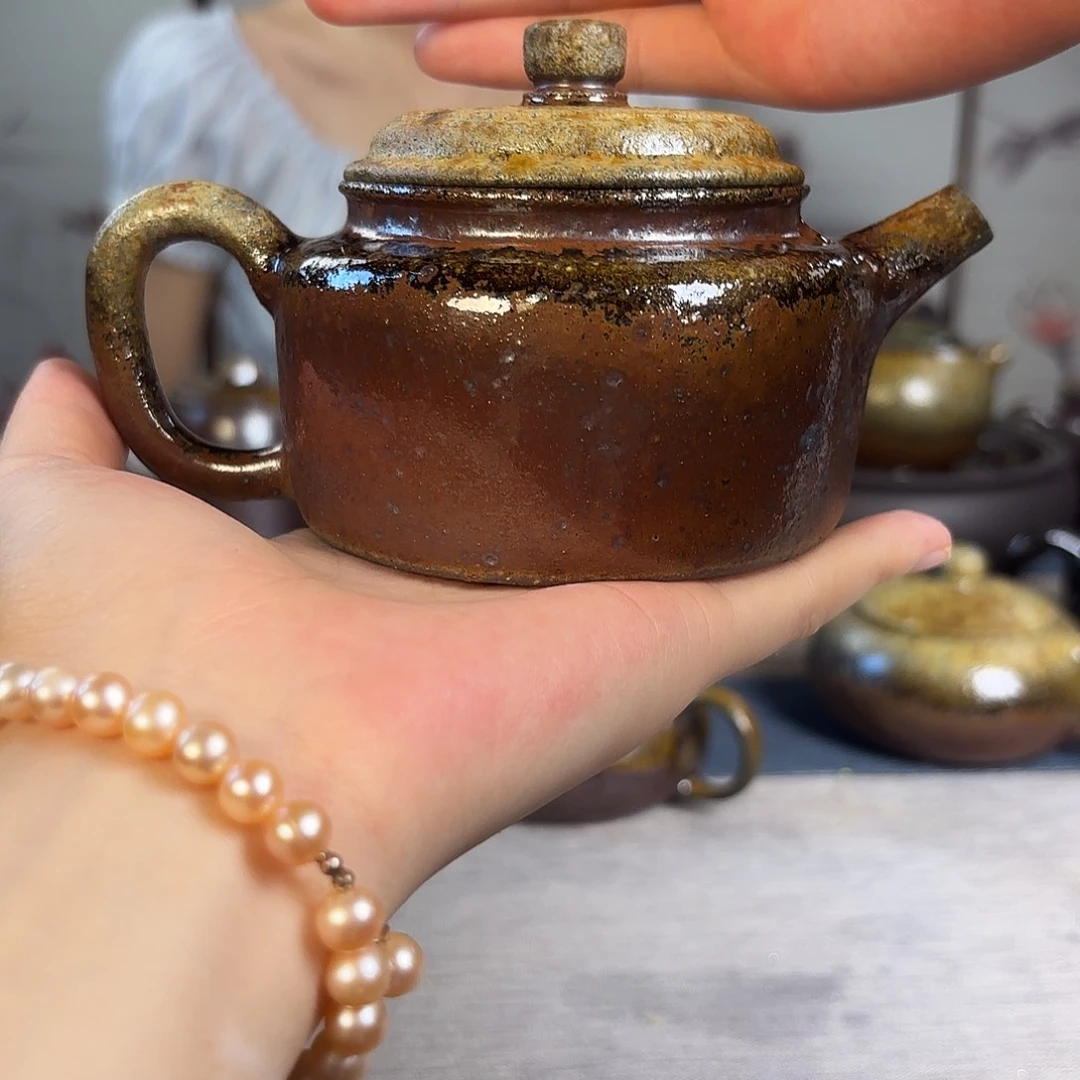 茶壶紫砂柴烧紫砂段泥德钟