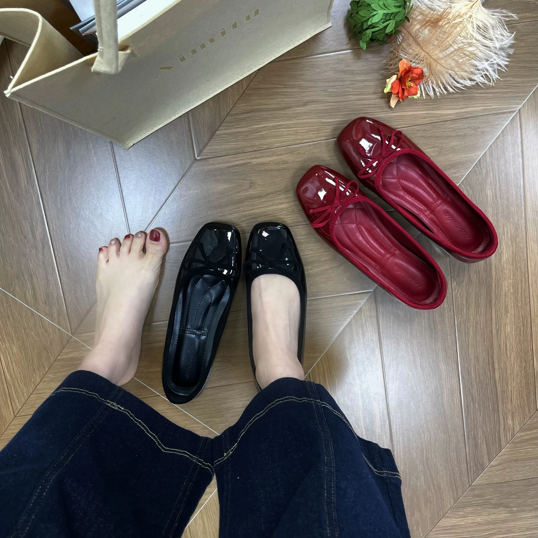 小个子内增高 [芭蕾鞋～增高5公分]法式软底软面百搭甜美平底单鞋