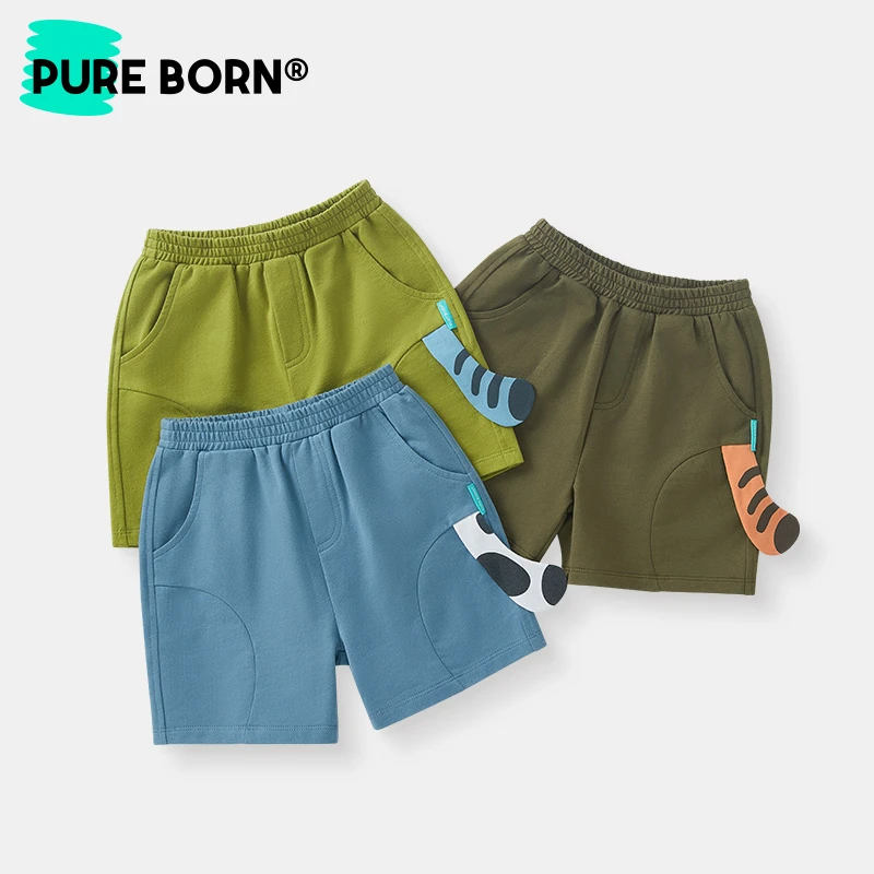 【卡通短裤】博睿恩儿童短裤2025夏季纯棉户外休闲运动可爱五分裤