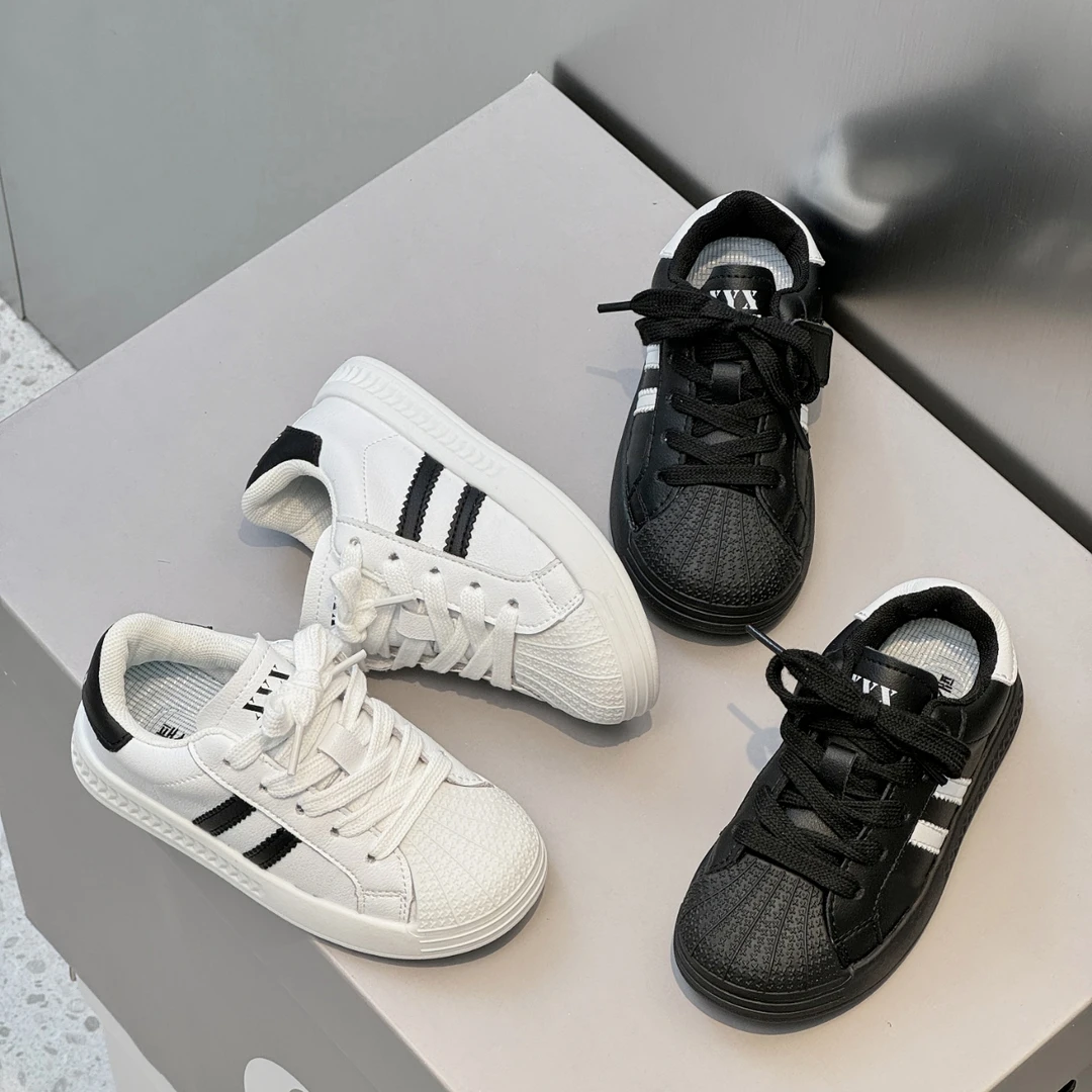 儿童经典款真皮贝壳头板鞋 单鞋 25012