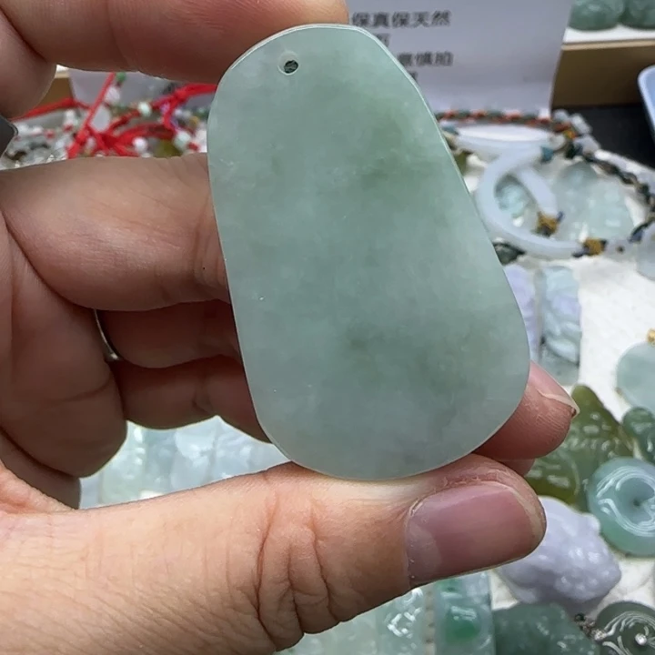 翡翠未镶嵌手链无事牌