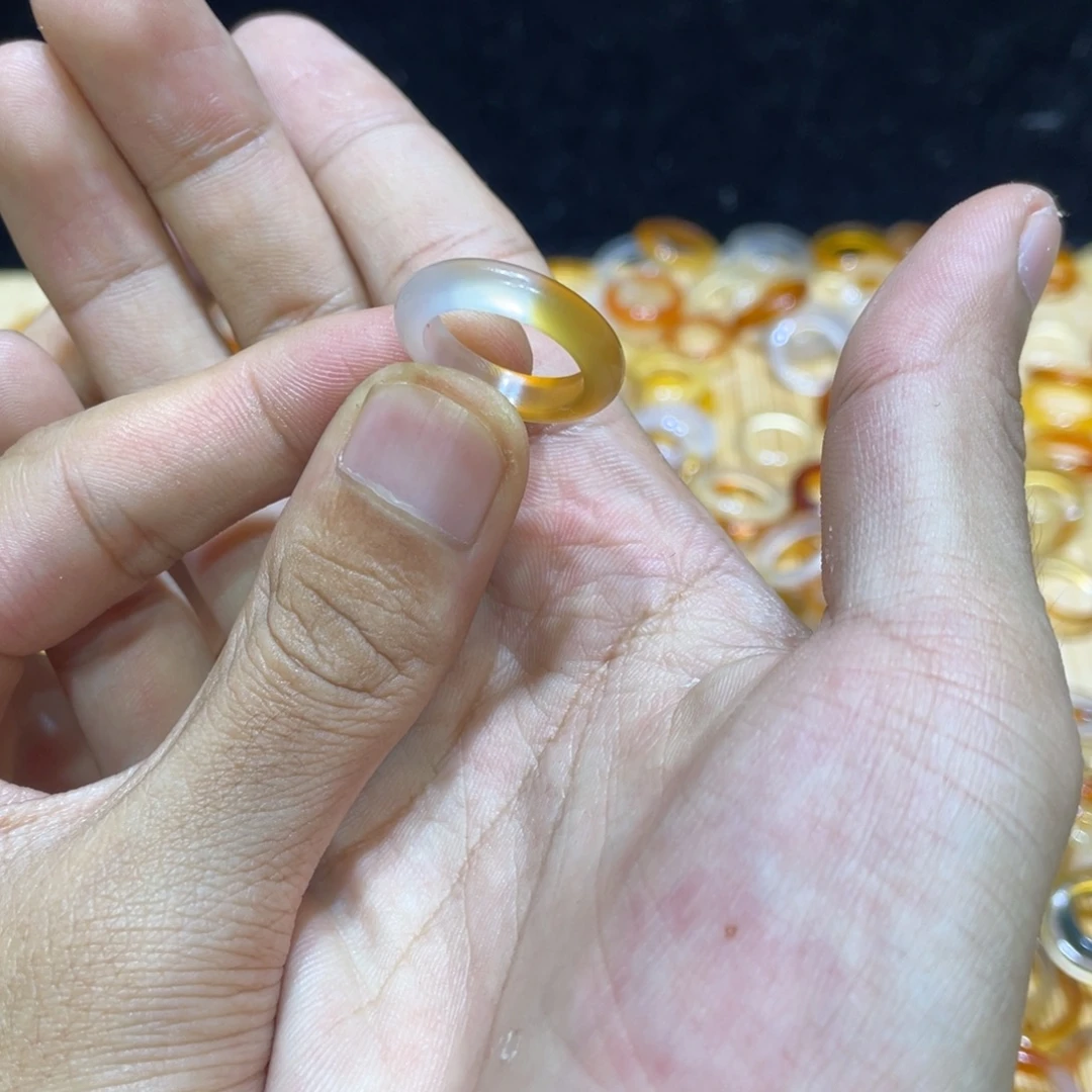 玛瑙/玉髓合金戒指96号港10 默认瑕疵