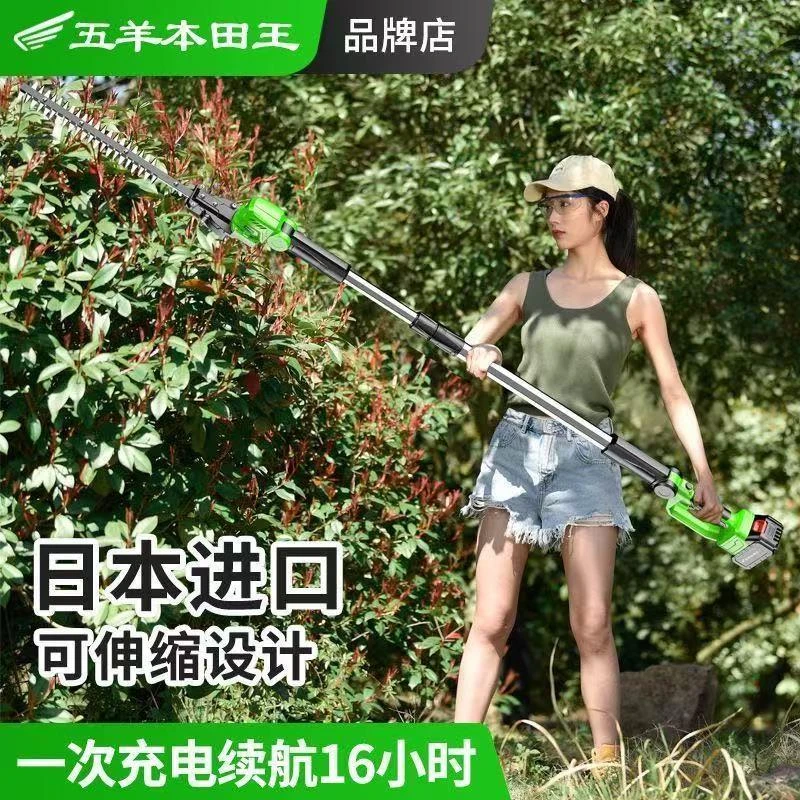 进口电动长杆高枝调速绿篱机弧形园林绿化苗木修剪机伸缩杆修枝机