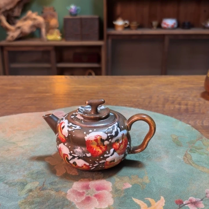 柴烧纯手工手绘陶瓷