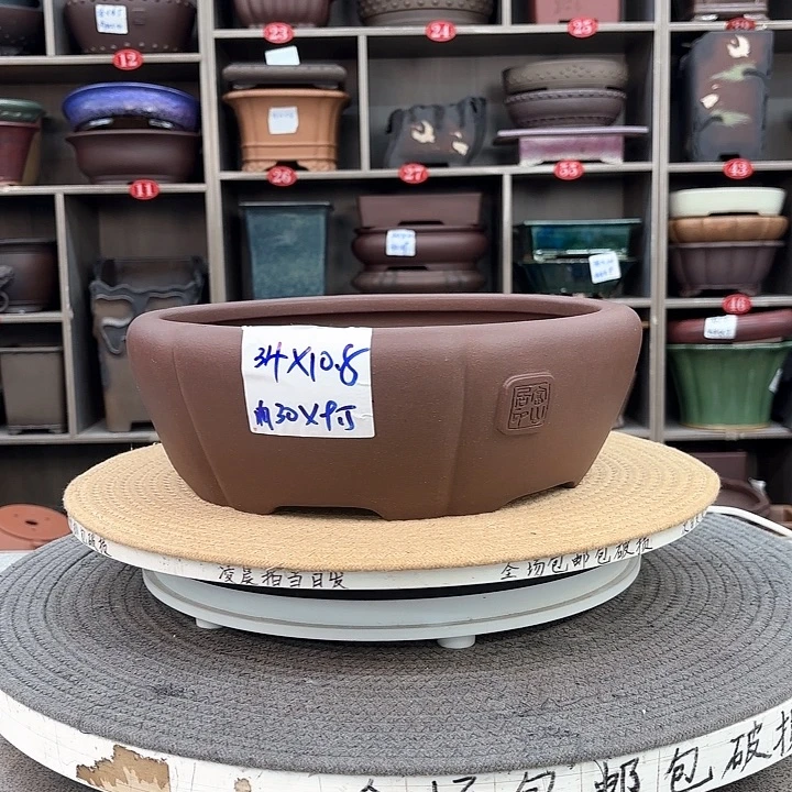 紫砂花盆紫砂的颜色很好看呀