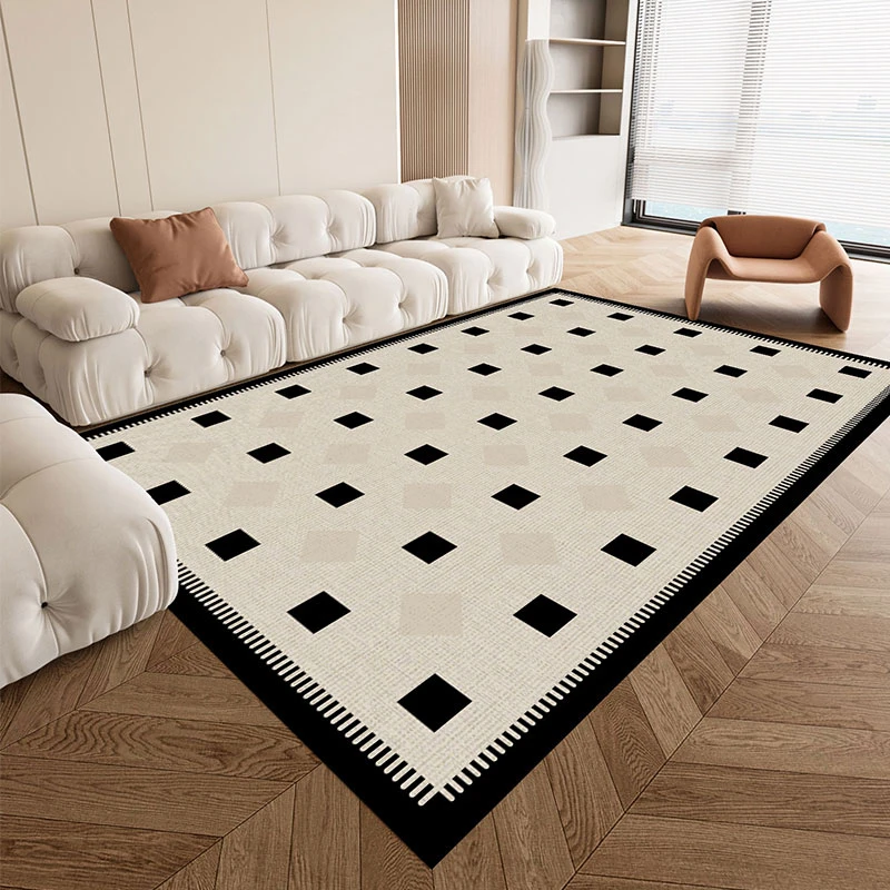 【90%达人的选择】亚麻材质大地毯轻奢沙发茶几毯高级卧室极简防滑