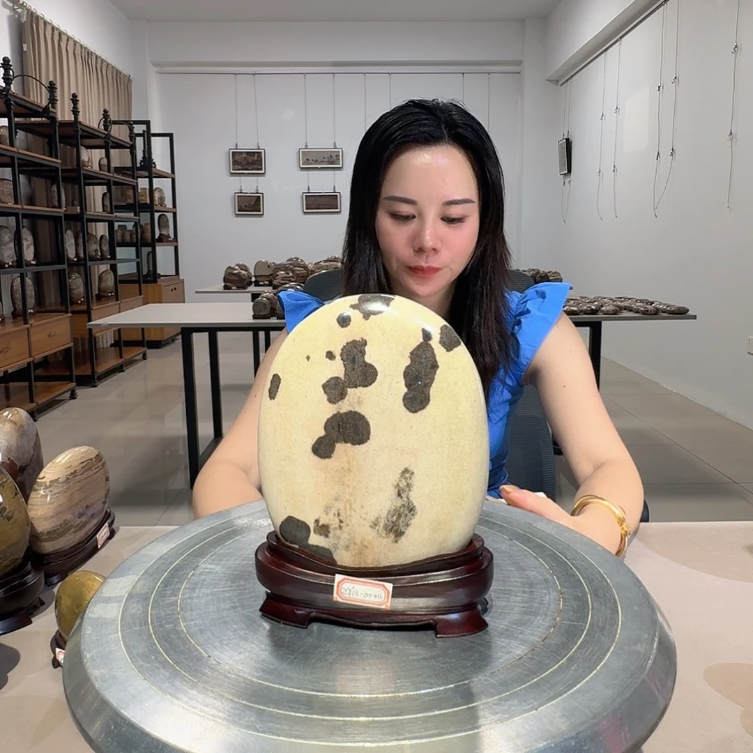 长江画面石精品摆件