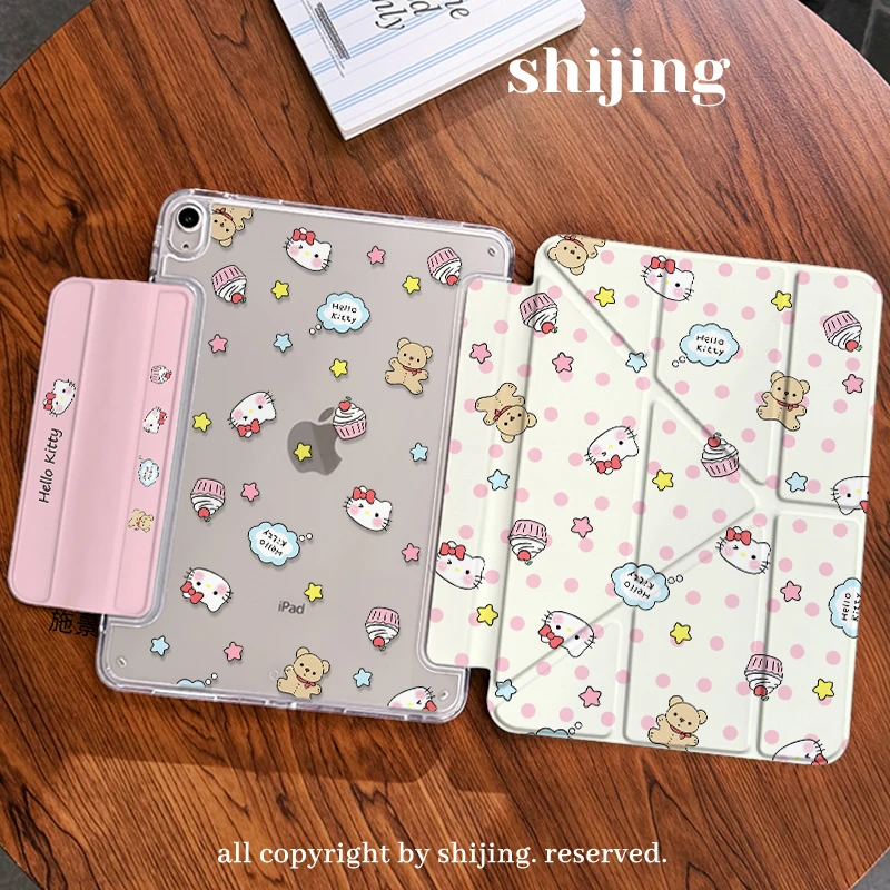 【3+Y单扣磁吸亚克力】小熊凯蒂苹果ipad11平板保护套air6华为小米7