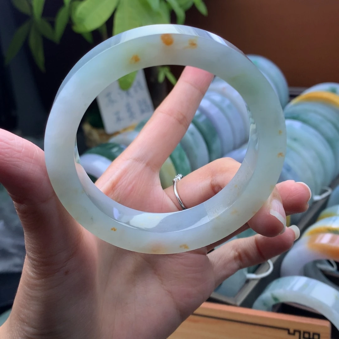 未镶嵌定制手镯定制翡翠定制57-58