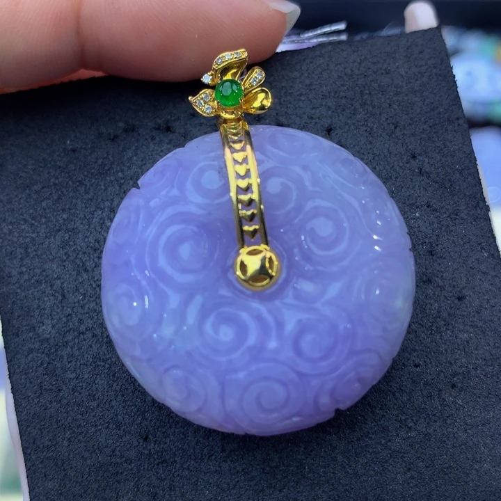 翡翠18K金镶嵌手链翡翠