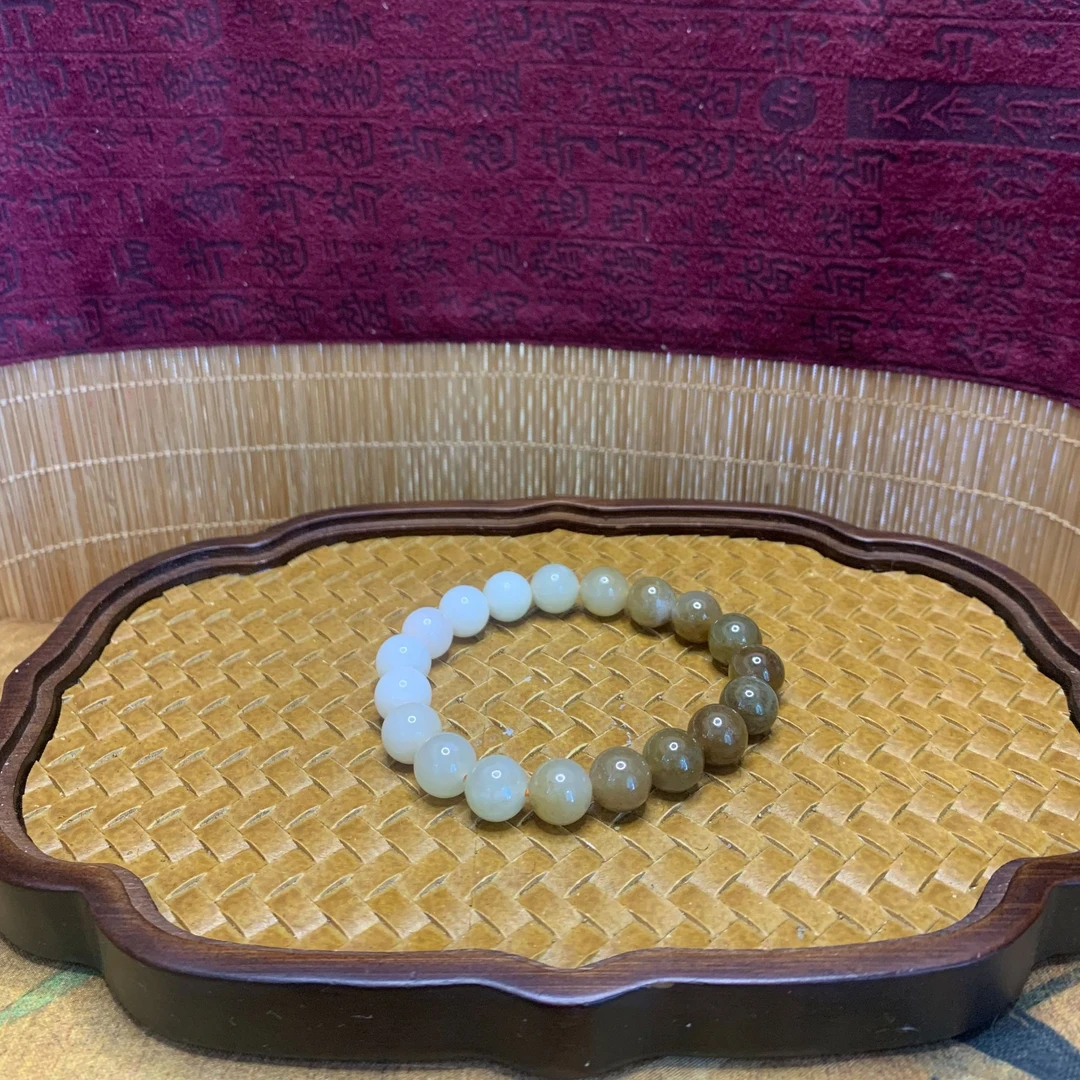 K和田玉渐变圆珠手串1598