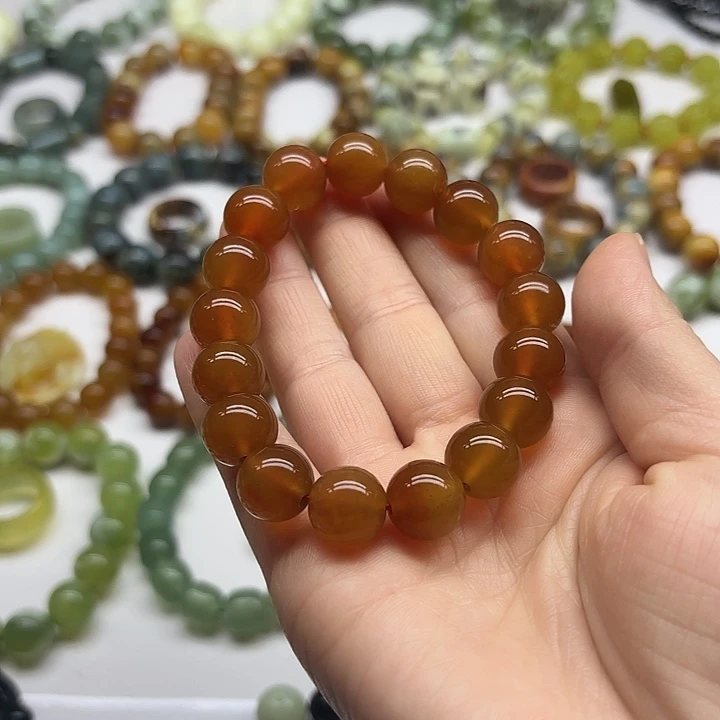 蛇纹石玉未镶嵌手串穆*青