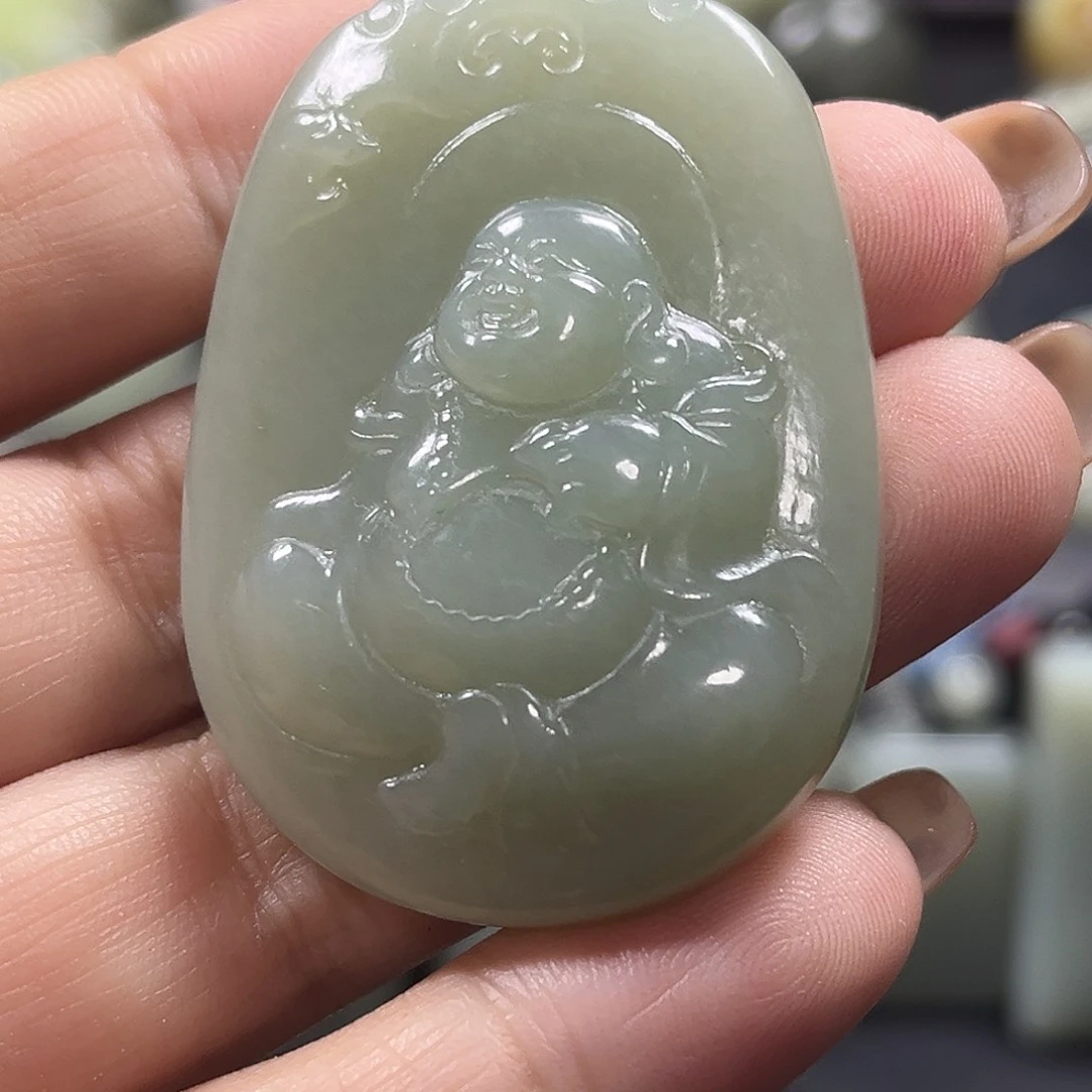 和田玉（青玉）未镶嵌吊坠(不含链)