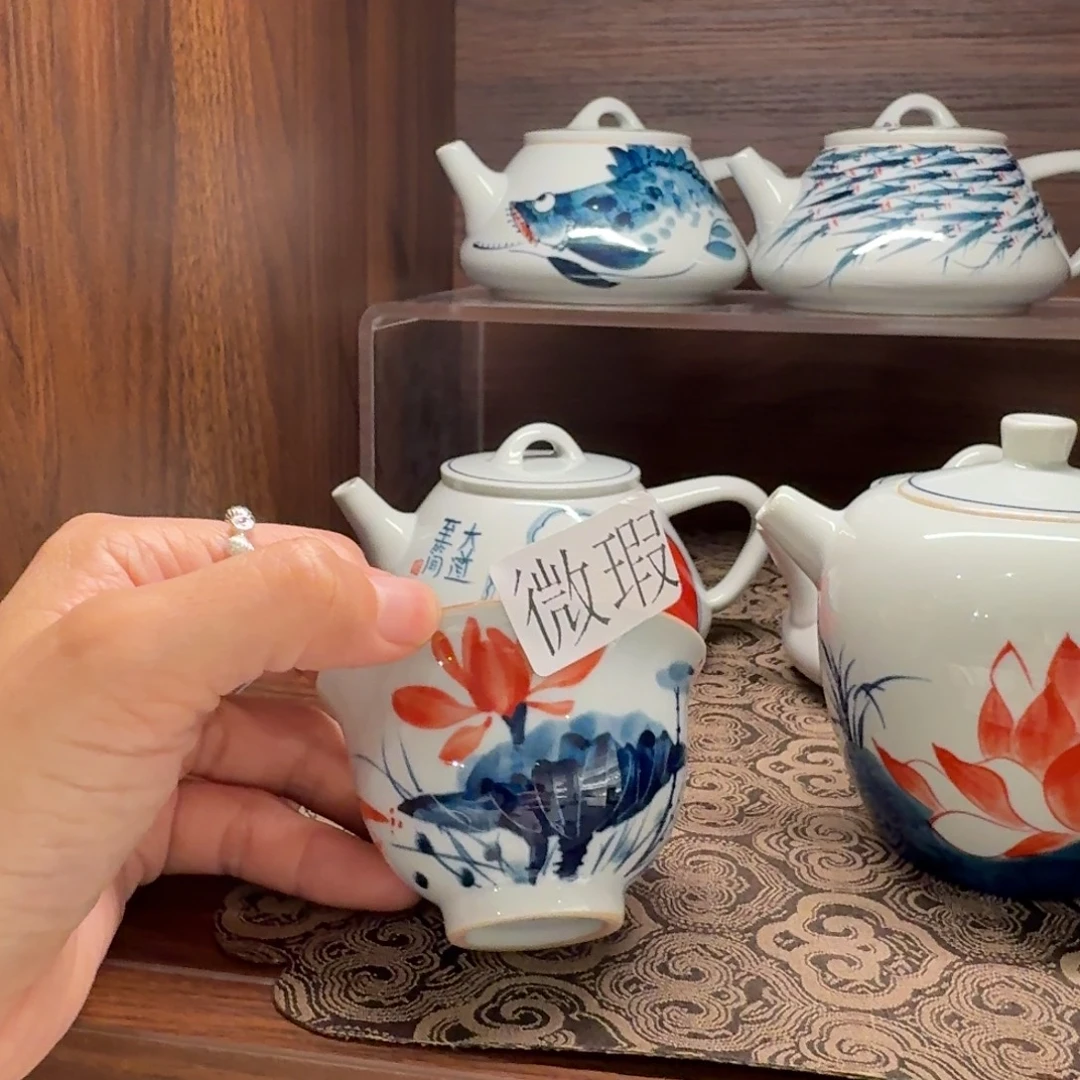 釉下彩纯手绘微瑕