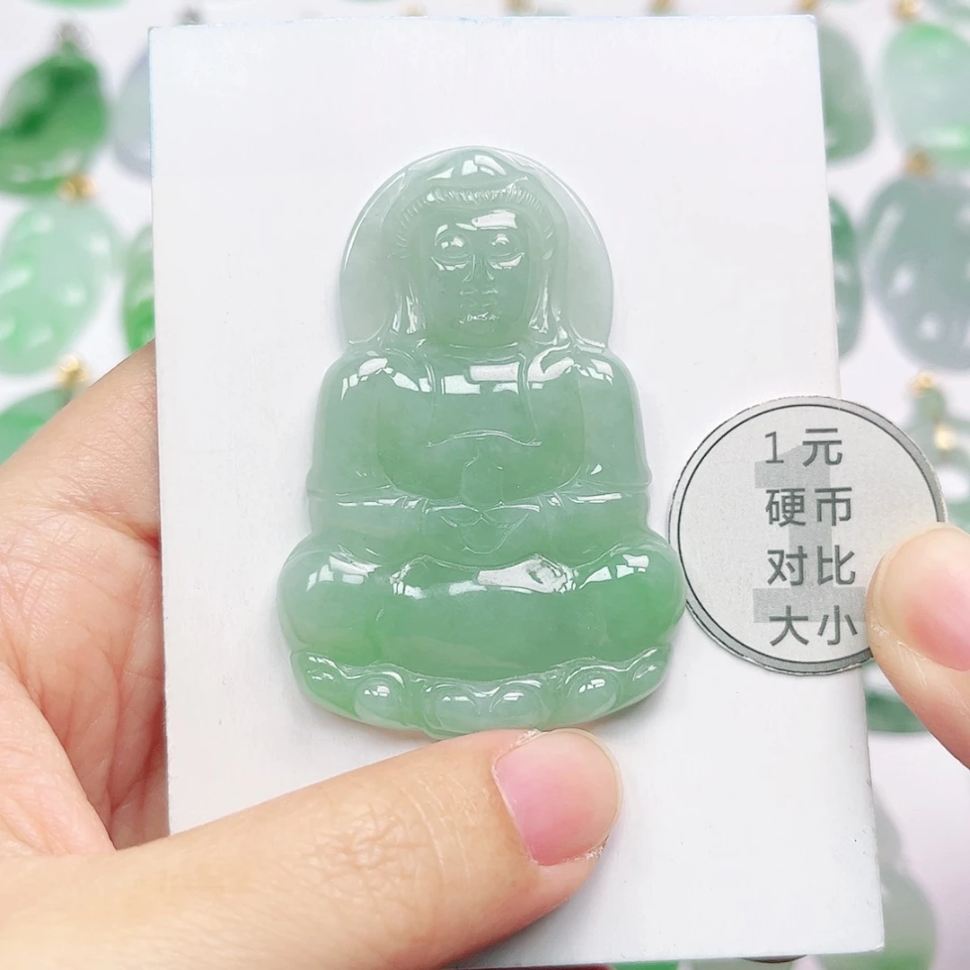 翡翠未镶嵌挂件天然A货翡翠