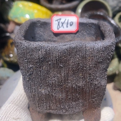 粗陶花盆手工花盆制作