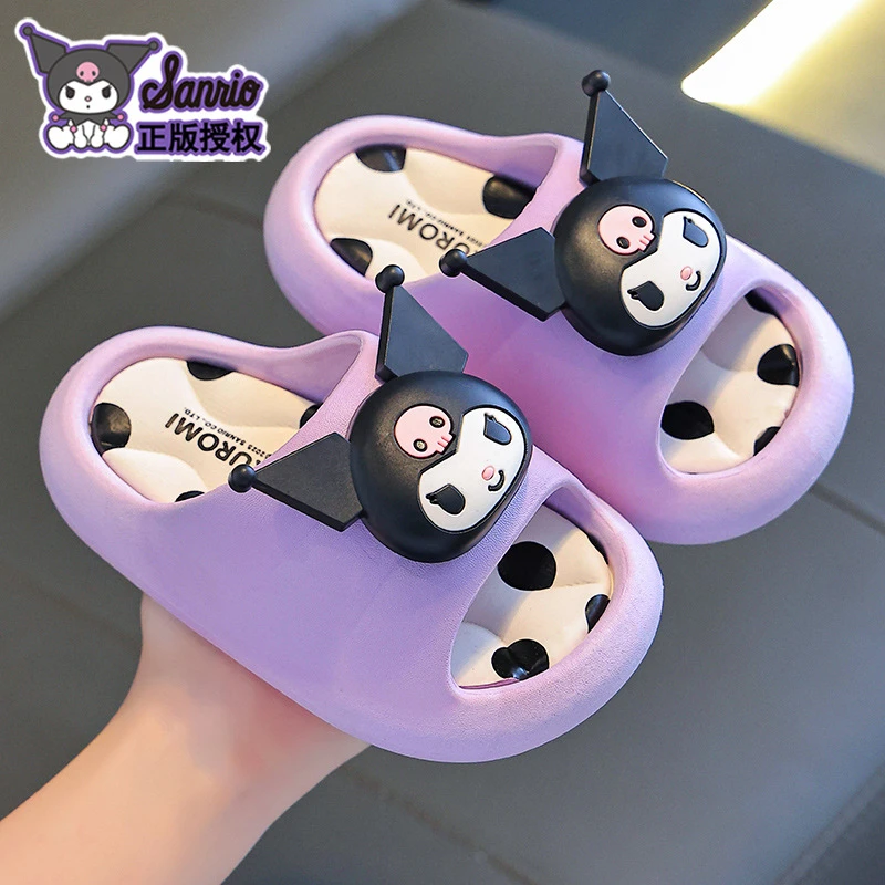 正版三丽鸥夏季儿童凉拖鞋男女童库洛米防滑居家大中小童宝宝凉拖