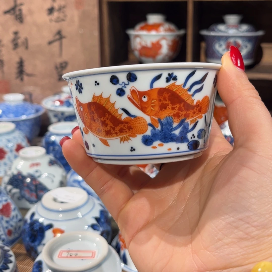 陶杯子景德镇陶瓷主人杯