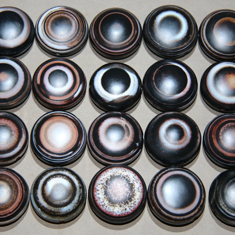 缠丝玛瑙大号黑红色哑光板眼 dit饰品吊坠手串锁骨珠主珠配珠腰珠