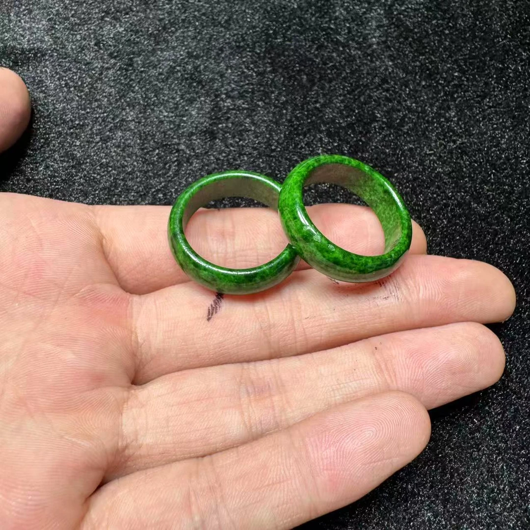 非金属羽毛戒指 绿色精美闭口戒圈 J144—多样性发一