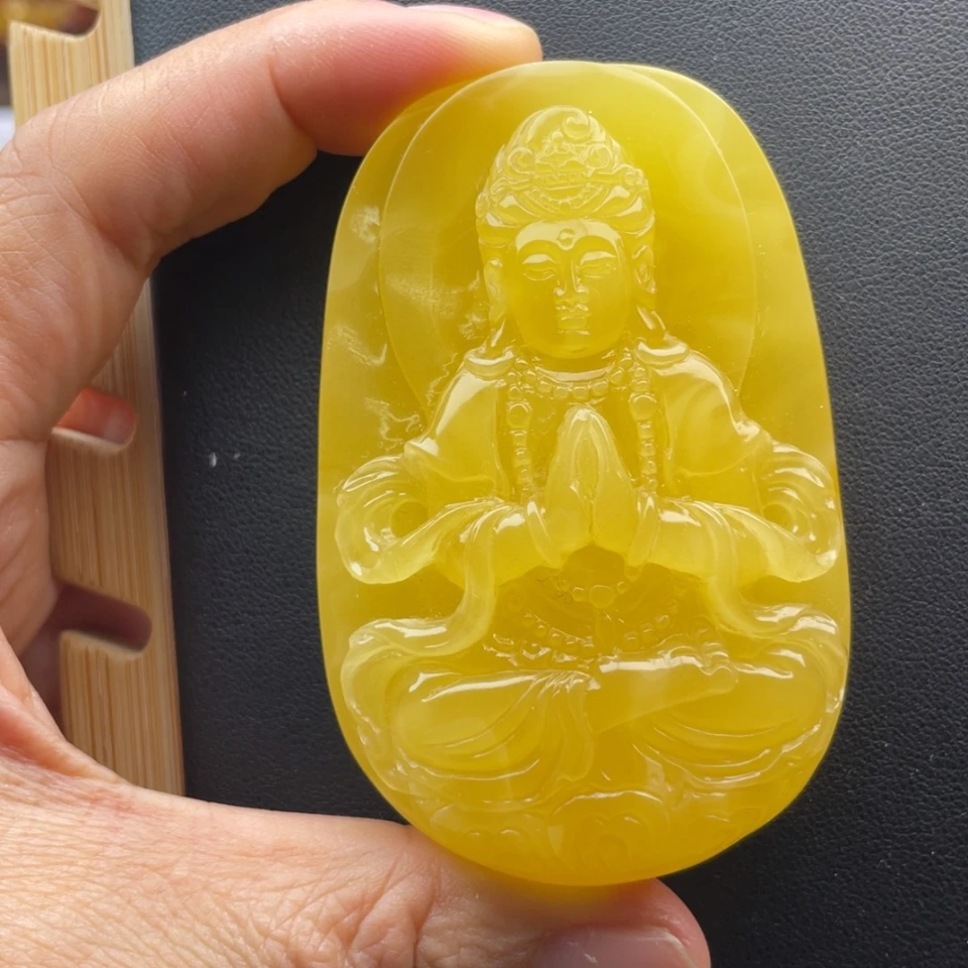 琥珀未镶嵌颈饰天然琥珀蜜蜡