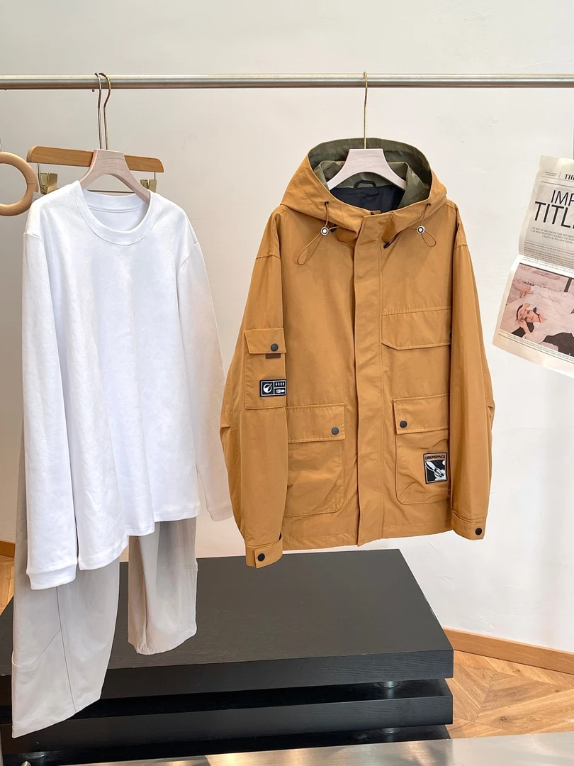 特！商场余D！重磅工装！连帽休闲早秋夹克外套 C18 男装 H6763