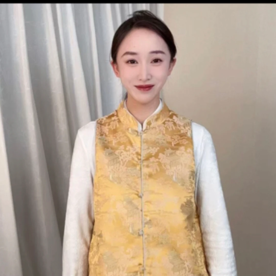 俏佳人春秋夏季复古印花刺绣民族风马夹中国风古装上衣