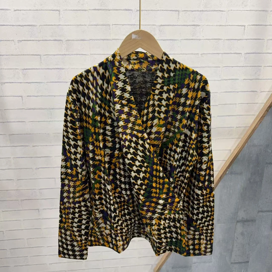 A 好穿到爆！精致显瘦！加厚交叉领双层精纺羊毛打底衫！l07