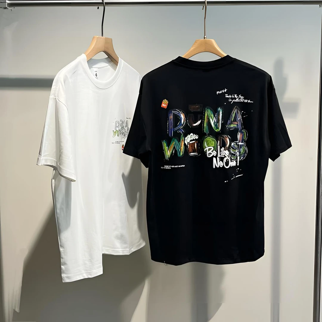 2025男士卡通短t恤衫男士圆领新款百搭半袖男装休闲潮牌短袖