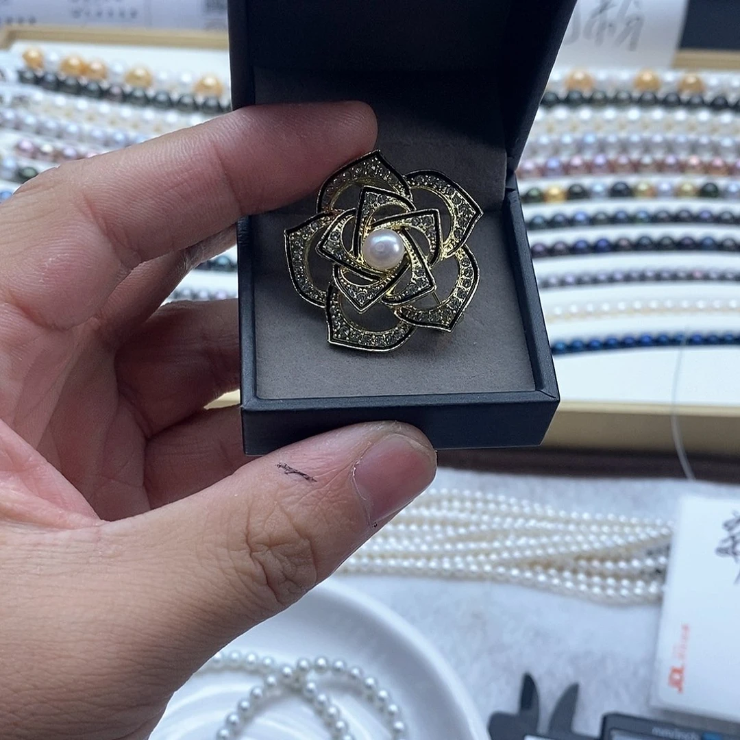 海水珍珠颈饰银S925镶嵌