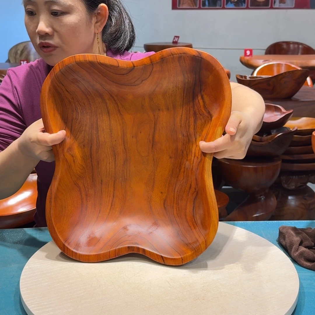 木手工果盘 香樟实木
